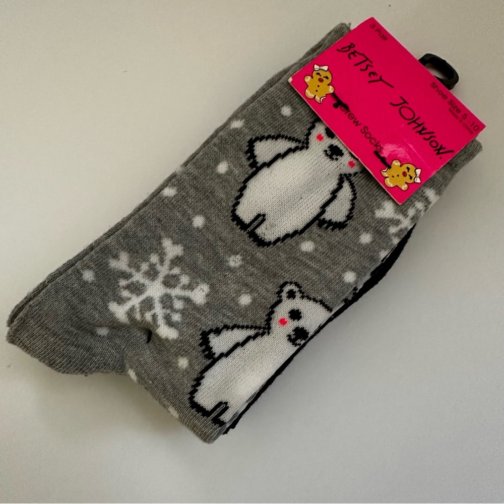 NWT Betsey Johnson | Holiday 3 Pair Package Crew Socks
